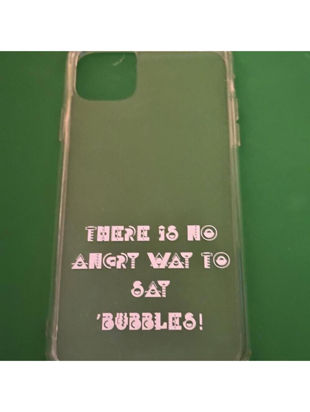 iPhone 11 Pro Max clear case with text